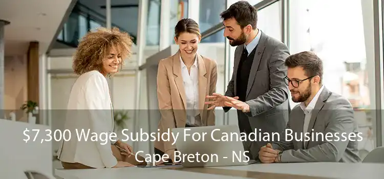 $7,300 Wage Subsidy For Canadian Businesses Cape Breton - NS